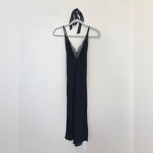 Victoria’s Secret Sheer Black Lingerie w/ Lace Detail & Double Leg Slit size S